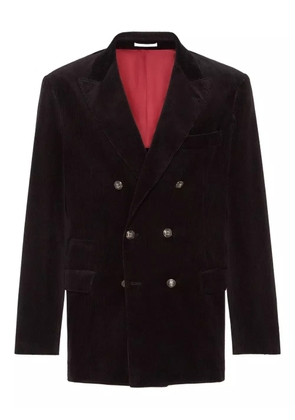 Brunello Cucinelli corduroy double-breasted blazer - Black