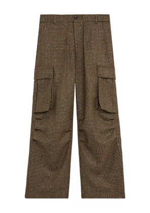 A Paper Kid houndstooth cargo pants - Brown