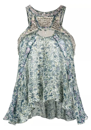 ISABEL MARANT Onyle draped tank top - Blue