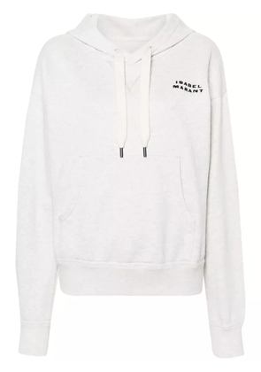 ISABEL MARANT Sylla mélange jersey hoodie - Neutrals