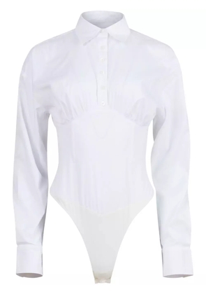 Fleur Du Mal poplin button-down bodysuit - White