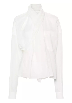 QUIRA Wrap B-Up cotton shirt - White