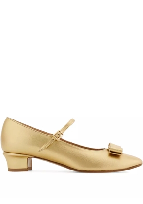 Ferragamo 30mm Mary Jane Vara bow pumps - Gold