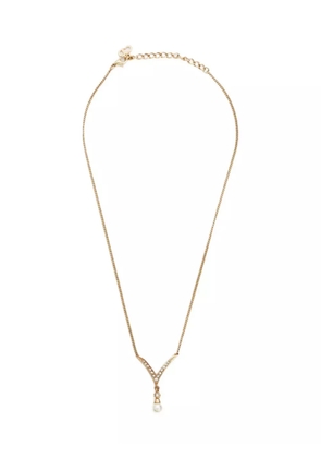 Christian Dior Pre-Owned 1980-2000s logo-pendant necklace - Gold