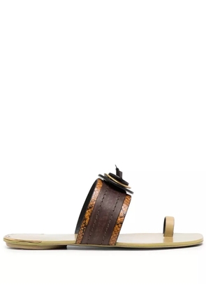Tory Burch Artisanal knit slides - Brown