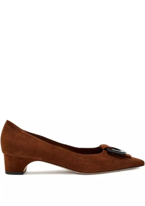 Manolo Blahnik 30mm Beti suede pumps - Brown