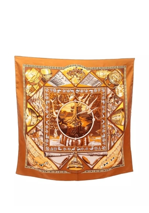 Hermès Pre-Owned 2010s Au Son Du Tam Tam silk scarf - Brown