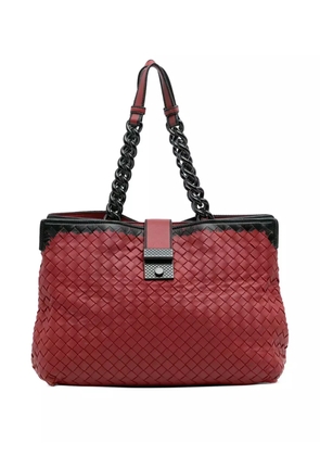 Bottega Veneta Pre-Owned 2012-2025 Nappa Intrecciato Karung Glass tote bag - Red