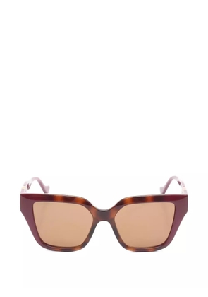 Gucci Pre-Owned 2020s geometric-frame sunglasses - Red