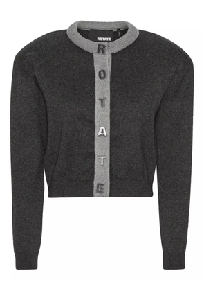 ROTATE BIRGER CHRISTENSEN logo-lettering cardigan - Grey