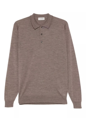 John Smedley long-sleeved polo shirt - Brown