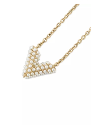 Louis Vuitton Pre-Owned 2020 Gold Plated Essential V Pearl Necklace costume necklace