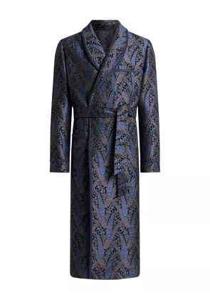 ETRO jacquard paisley-motif robe - Blue