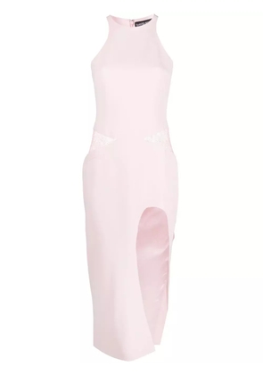 David Koma front-slit midi dress - Pink