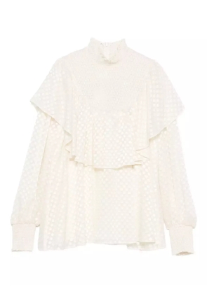 Akris Punto polka dot-detail blouse - Neutrals