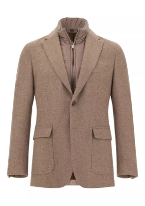 Boggi Milano removable-gilet patch-pockets blazer - Brown