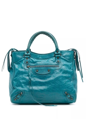 Balenciaga Pre-Owned 2012 Lambskin Motocross Classic Velo satchel - Blue