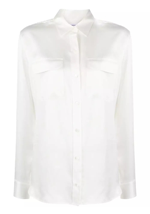 Equipment signature silk satin shirt - White