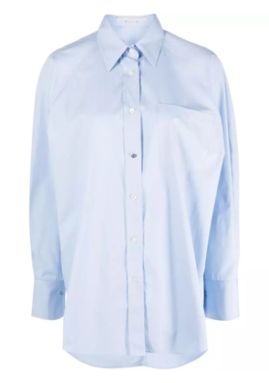 Stella McCartney oversized long-sleeve cotton shirt - Blue