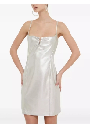 HUGO gathered mini dress - Silver