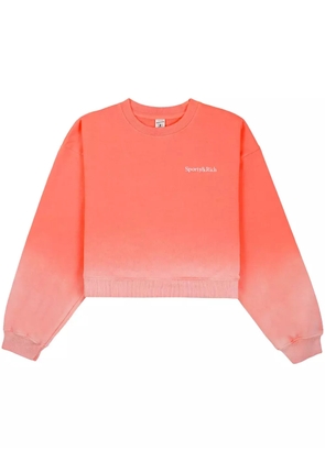 Sporty & Rich Dip Dye logo-embroidered sweatshirt - Pink