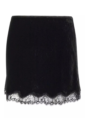 Rixo Kornelia lace-trim skirt - Black