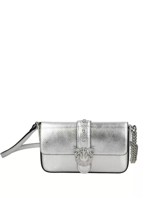 PINKO embellished-buckle cross body bag - Silver
