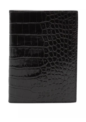TOM FORD crocodile-effect leather wallet - Brown