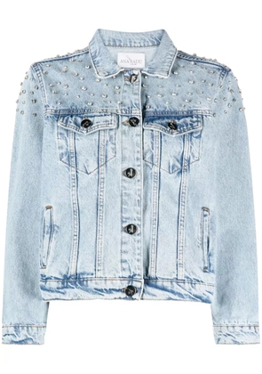 Ana Radu crystal-embellished denim jacket - Blue