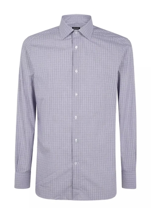 Zegna checked shirt - Blue