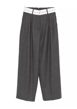 Nine In The Morning pinstripe-print pleated trousers - Grey