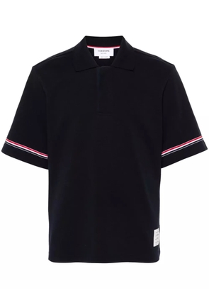 Thom Browne RWB-stripe polo shirt - Blue