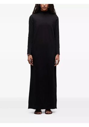 Osklen mock-neck frayed-hem maxi dress - Black