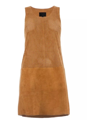 Stouls perforated dress - Brown