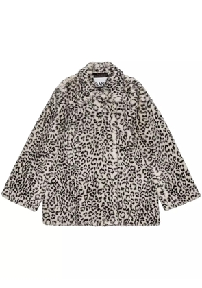 GANNI faux-fur jacket - Neutrals