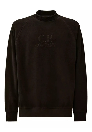 C.P. Company embroidered-logo crew-neck sweater - Black