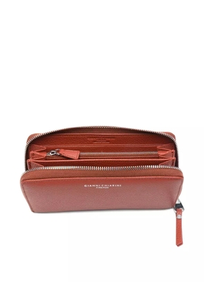 GIANNI CHIARINI zip leather wallet - Orange