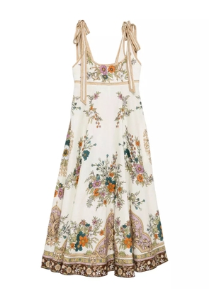 ALEMAIS Floral tie-strap sundress - CREAM