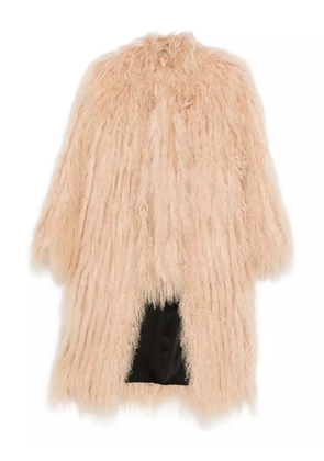 Numerootto textured single-breasted coat - Neutrals