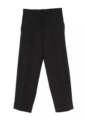 P.A.R.O.S.H. drawstring-waist turn-up trousers - Black