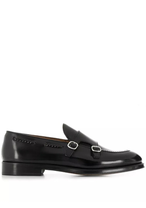 Doucal's polished monk shoes - Black