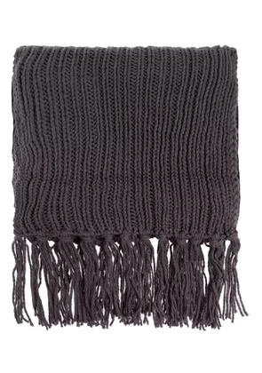 Y-3 fringed scarf - Grey