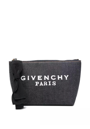 Givenchy logo bow small make up bag - Blue