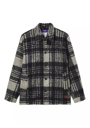 aftermaths checked button jacket - Black