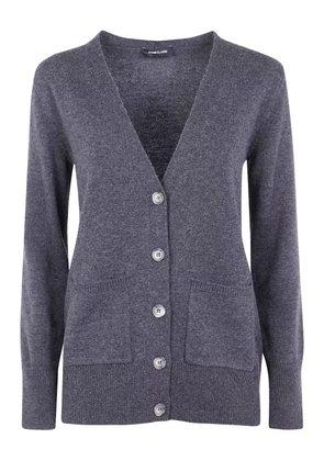 anne claire buttoned pocket cardigan - Grey