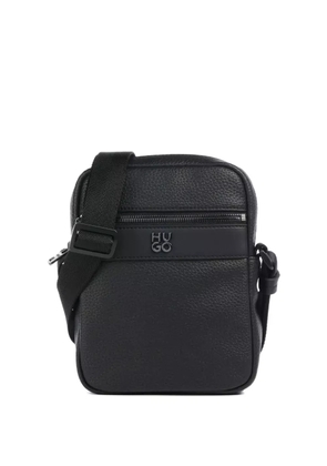 BOSS logo-plaque shoulder bag - Black