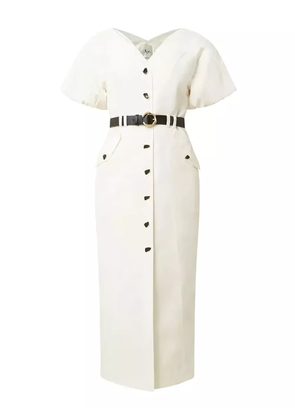 Aje puff-sleeve midi dress - Neutrals