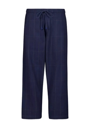 Baziszt drawstring checked trousers - Blue