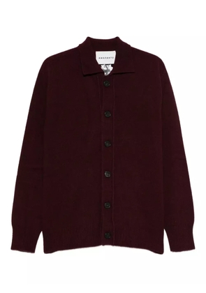 AMARANTO fine-knit cardigan - Red