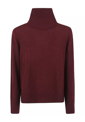 Allude roll-neck ribbed sweater - Red
